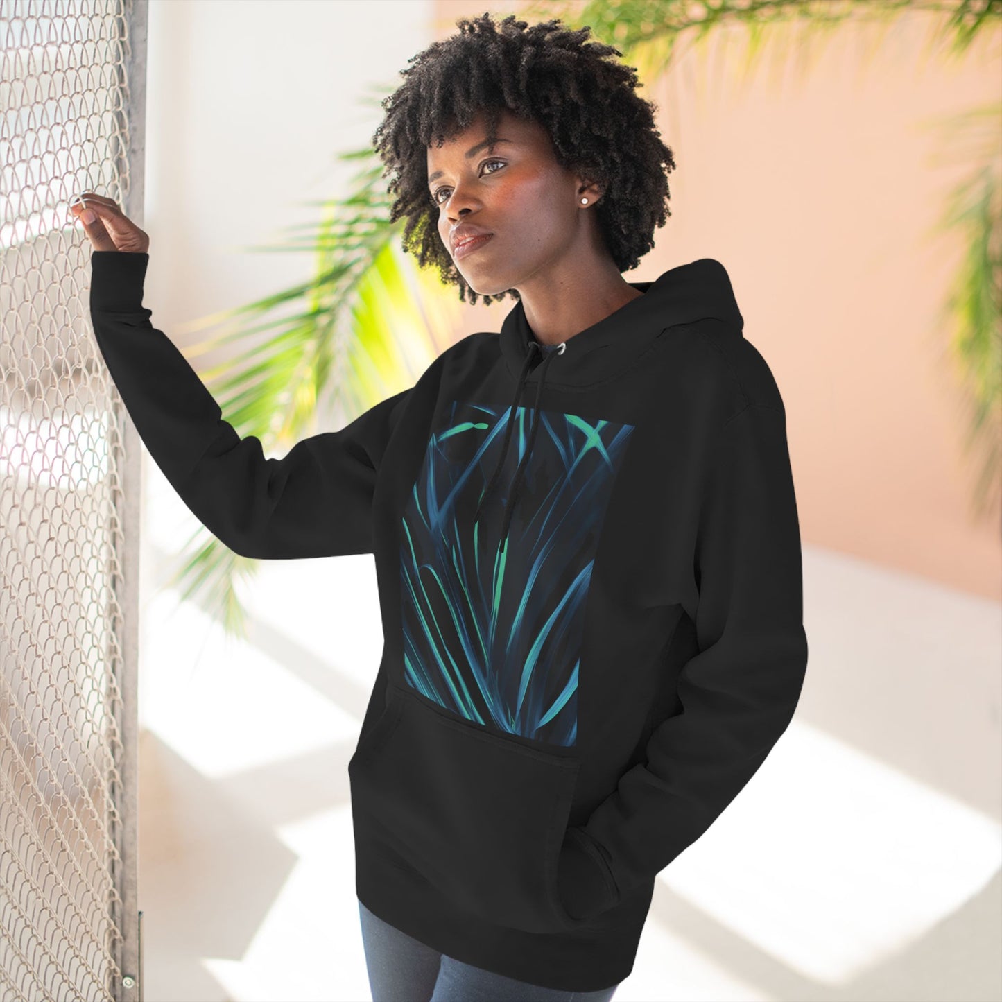 SYNAPTIC JUNGLE - Three-Panel Fleece Hoodie