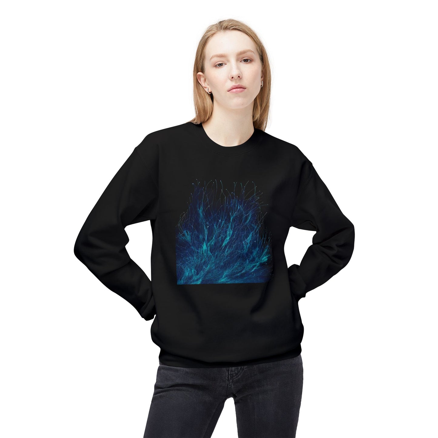 FRACTAL WEB - Midweight Softstyle Fleece Sweatshirt
